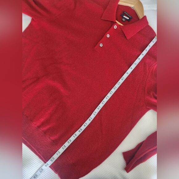 Charter Club sweater 100% Fine cashmere quarter button up pullover polo sweater - Picture 4 of 9